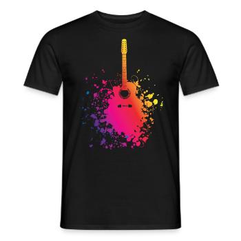Guitar Splash Guitar Player Gift Guitare électrique - T-shirt homme - noir - Devant - AI Model Male 178 light (178cm)