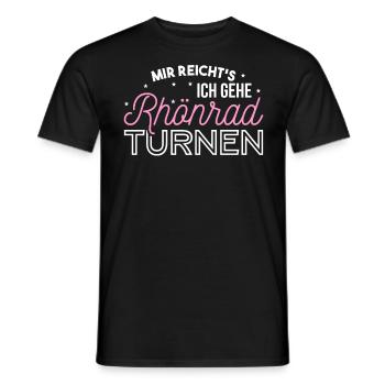 Turnen Rhönrad Rhönradturnen Radgymnastik Geschenk - Männer T-Shirt - Schwarz - Vorne - AI Model Male 178 light (178cm)