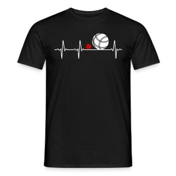 Boules de pétanque Heartbeat Boccia Heartbeat Design - T-shirt homme - noir - Devant - AI Model Male 178 light (178cm)
