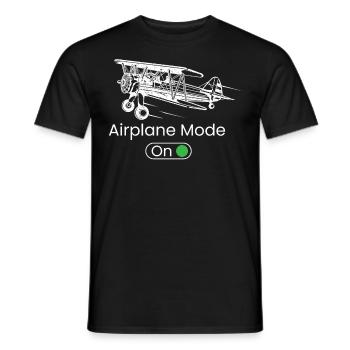 Airplane Mode ON, Cessna, C172, Airplane, Pilot - Men's T-Shirt - black - Front - AI Model Male 178 light (178cm)