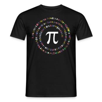 PI 3.14 Math cadeau pour les nerds. Jours Pi - T-shirt homme - noir - Devant - AI Model Male 178 light (178cm)