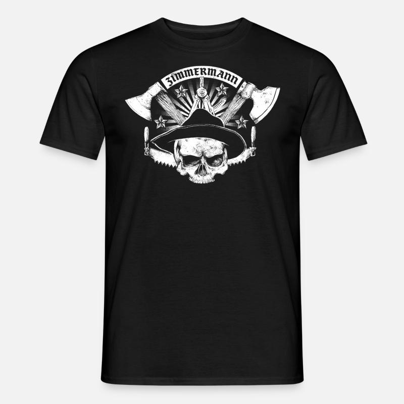 Zimmermann - Männer T-Shirt - Schwarz