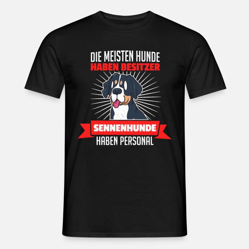 Schweizer Sennenhund Bauernhund - Personal - Männer T-Shirt - Schwarz