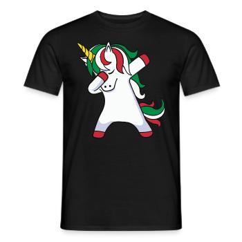 Dabbing Unicorns Gift Idée cadeau licornes - T-shirt homme - noir - Devant - AI Model Male 178 light (178cm)