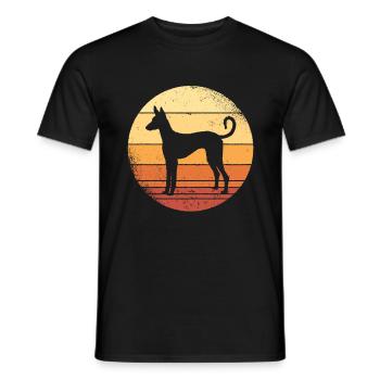 Graphique de chien espagnol Podenco - T-shirt homme - noir - Devant - AI Model Male 178 light (178cm)