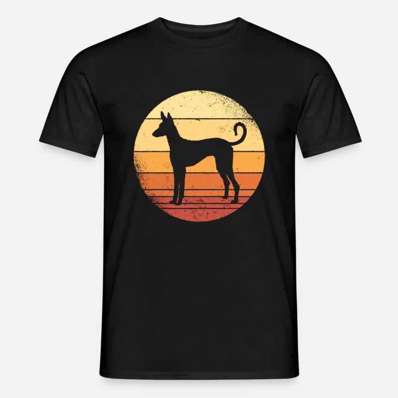 Podenco spanischer Jagdhund Grafik - Männer T-Shirt - Schwarz