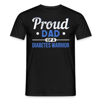 Diabétiques T1D diabète cadeau - T-shirt homme - noir - Devant - AI Model Male 178 light (178cm)