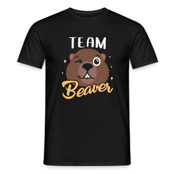 Waldarbeiter Otter Biber Geschenk - Männer T-Shirt - Schwarz - Vorne - AI Model Male 178 light (178cm)