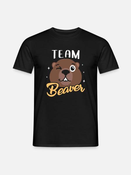 Waldarbeiter Otter Biber Geschenk - Männer T-Shirt - Schwarz