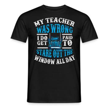 Truck Driver , LKW Fahrer Geschenk 40 Tonner - Männer T-Shirt - Schwarz - Vorne - AI Model Male 178 light (178cm)
