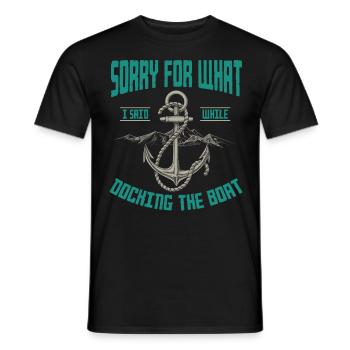 Marin disant, amarrage du bateau, bateau, bateaux, bateau - T-shirt homme - noir - Devant - AI Model Male 178 light (178cm)