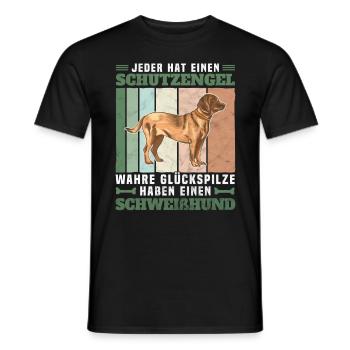 Hanovre Chien de soudeur Ange Gardien Cadeau - T-shirt homme - noir - Devant - AI Model Male 178 light (178cm)