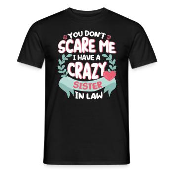 Daughter in law son in law brother in law gift - Men's T-Shirt - black - Front - AI Model Male 178 light (178cm)