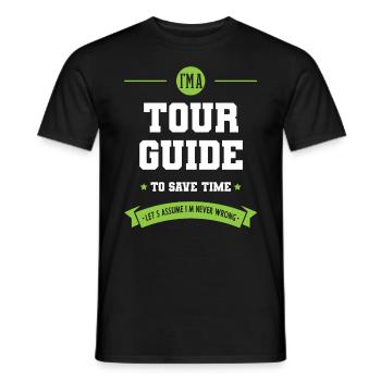 Ich bin Reiseleiter - Reiseleiter Job Geschenk lustig - Männer T-Shirt - Schwarz - Vorne - AI Model Male 178 light (178cm)