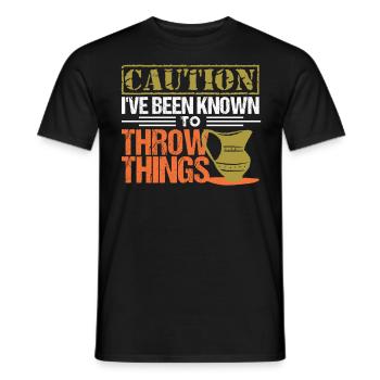 Poterie poterie poterie cadeau - T-shirt homme - noir - Devant - AI Model Male 178 light (178cm)