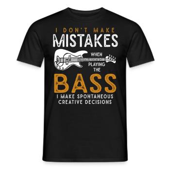 Idée cadeau bassiste bassiste bassiste - T-shirt homme - noir - Devant - AI Model Male 178 light (178cm)