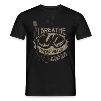 Scuba Diving diver gift diving water sport - Men's T-Shirt - black - Front - AI Model Male 178 light (178cm)