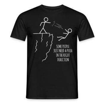 Stick figure sarcastique, motivation - T-shirt homme - noir - Devant - AI Model Male 178 light (178cm)