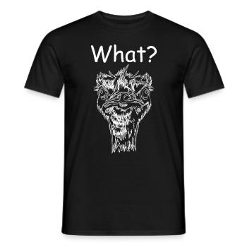 What? Funny bouquet - Men's T-Shirt - black - Front - AI Model Male 178 light (178cm)