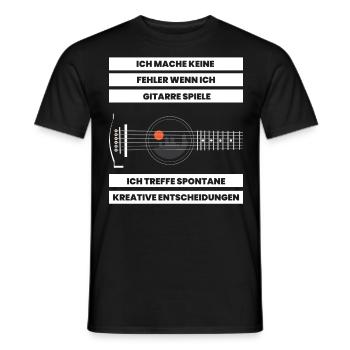 Gitarre, E Gitarre, Musikband Geschenk, Gitarrist - Männer T-Shirt - Schwarz - Vorne - AI Model Male 178 light (178cm)