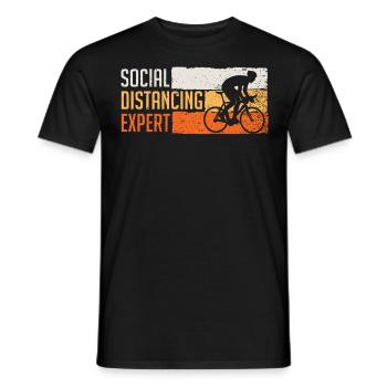 Social Distancing, Vélo de course Vélo de course Cadeau - T-shirt homme - noir - Devant - AI Model Male 178 light (178cm)