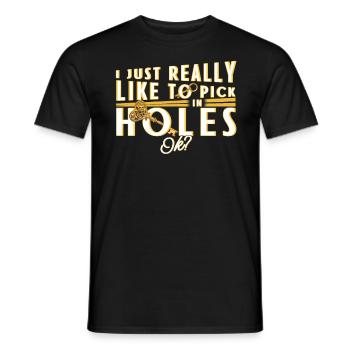 Cadeau de serrurier de serrurier - T-shirt homme - noir - Devant - AI Model Male 178 light (178cm)
