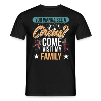 Circus Event Clown Circus Gift - Men's T-Shirt - black - Front - AI Model Male 178 light (178cm)