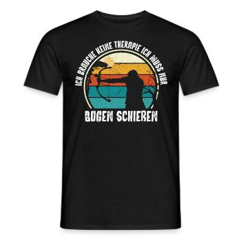 Bogenschießen, Archery, Langbogen, Compound - Männer T-Shirt - Schwarz - Vorne - AI Model Male 178 light (178cm)