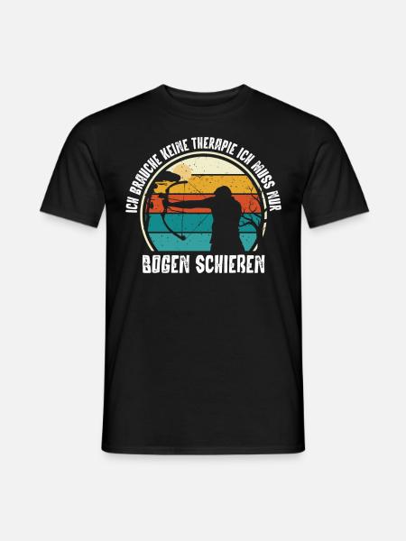 Bogenschießen, Archery, Langbogen, Compound - Männer T-Shirt - Schwarz