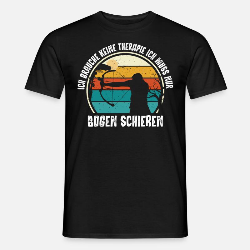 Bogenschießen, Archery, Langbogen, Compound - Männer T-Shirt - Schwarz
