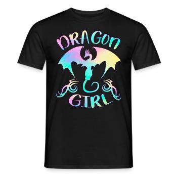 Fille de dragon - T-shirt homme - noir - Devant - AI Model Male 178 light (178cm)