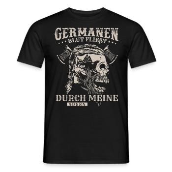 Le sang de Germain coule dans mes veines, Odin - T-shirt homme - noir - Devant - AI Model Male 178 light (178cm)