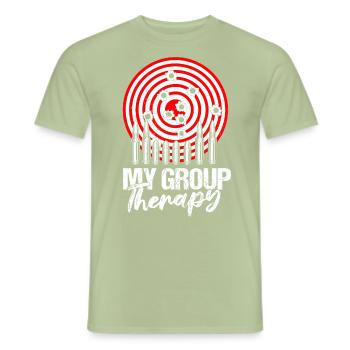 Les armes à feu, pas de tir - T-shirt homme - vert sauge - Devant - AI Model Male 178 light (178cm)