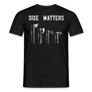 Wikinger, Größenangelegenheit, Axt, Äxte, Art Der - Männer T-Shirt - Schwarz - Vorne - AI Model Male 178 light (178cm)