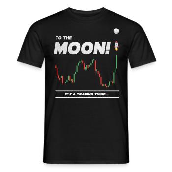 Bitcoin-Marchand Vers la Lune, Crypto - T-shirt homme - noir - Devant - AI Model Male 178 light (178cm)