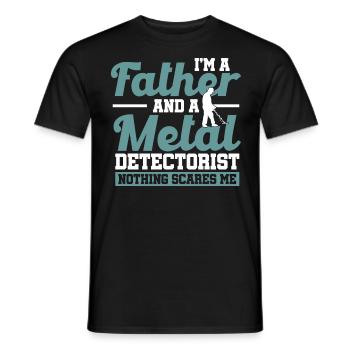 Metallsucher Sondler Schatzsucher - Männer T-Shirt - Schwarz - Vorne - AI Model Male 178 light (178cm)