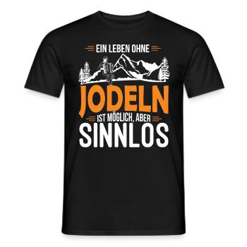 Jodelmusik Jodler Jodeln - Männer T-Shirt - Schwarz - Vorne - AI Model Male 178 light (178cm)