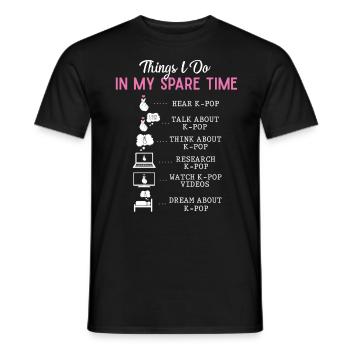 KPOP Leisure - Men's T-Shirt - black - Front - AI Model Male 178 light (178cm)