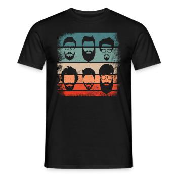 Bart Fakten, Bärtige Männer, Bart, - Männer T-Shirt - Schwarz - Vorne - AI Model Male 178 light (178cm)