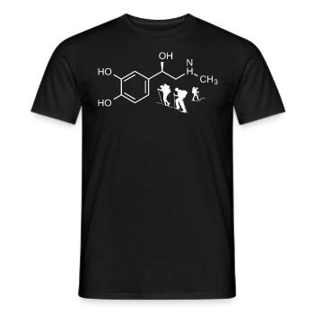 Wandern, Bergsteigen, Adrenalin Formel - Männer T-Shirt - Schwarz - Vorne - AI Model Male 178 light (178cm)