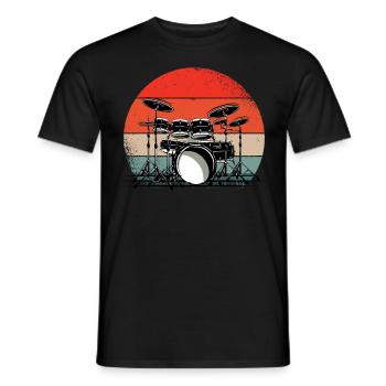 Drums, Drummer, Drum Set Gift - Men's T-Shirt - black - Front - AI Model Male 178 light (178cm)