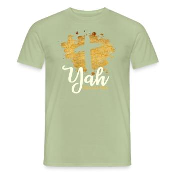 Hebrew Israelite Yahweh - Men's T-Shirt - sage - Front - AI Model Male 178 light (178cm)
