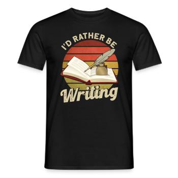 Sort Writer Auteur de livre Cadeau - T-shirt homme - noir - Devant - AI Model Male 178 light (178cm)