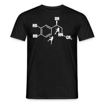 Climbing Adrenaline, Climbing, Climbing - Men's T-Shirt - black - Front - AI Model Male 178 light (178cm)