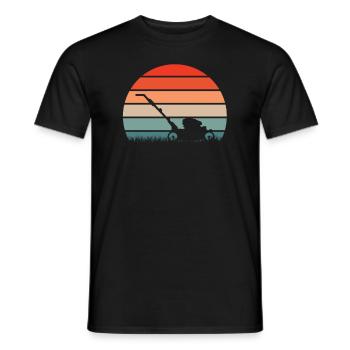 Gardening Lawn mowing Hobby gardener - Men's T-Shirt - black - Front - AI Model Male 178 light (178cm)
