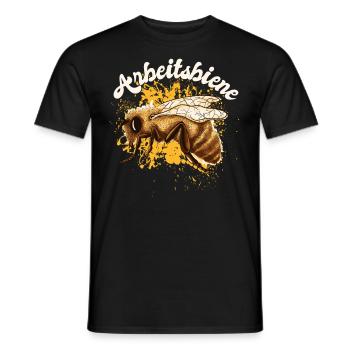 Arbeitsbiene, Fleissig - Männer T-Shirt - Schwarz - Vorne - AI Model Male 178 light (178cm)