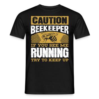 Beekeeper, bee, bees, honey, beekeeping, beekeeping - Men's T-Shirt - black - Front - AI Model Male 178 light (178cm)