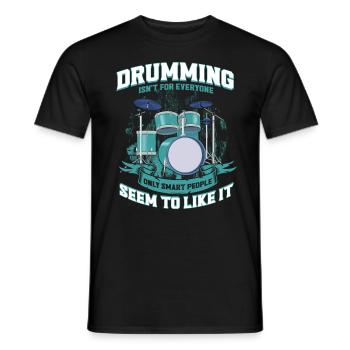 Percussion batterie cadeau de batterie - T-shirt homme - noir - Devant - AI Model Male 178 light (178cm)