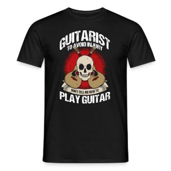 Musician Guitarist Vintage Gift - Men's T-Shirt - black - Front - AI Model Male 178 light (178cm)