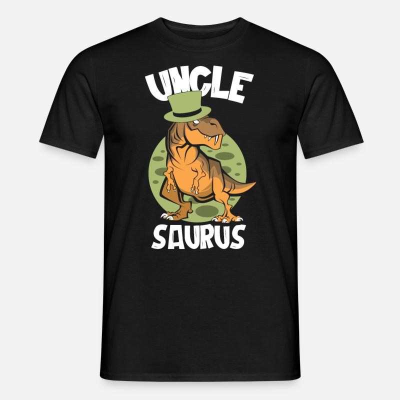 Uncle Saurus, Uncle Gift, Dinosaur - Men’s T-shirt - black